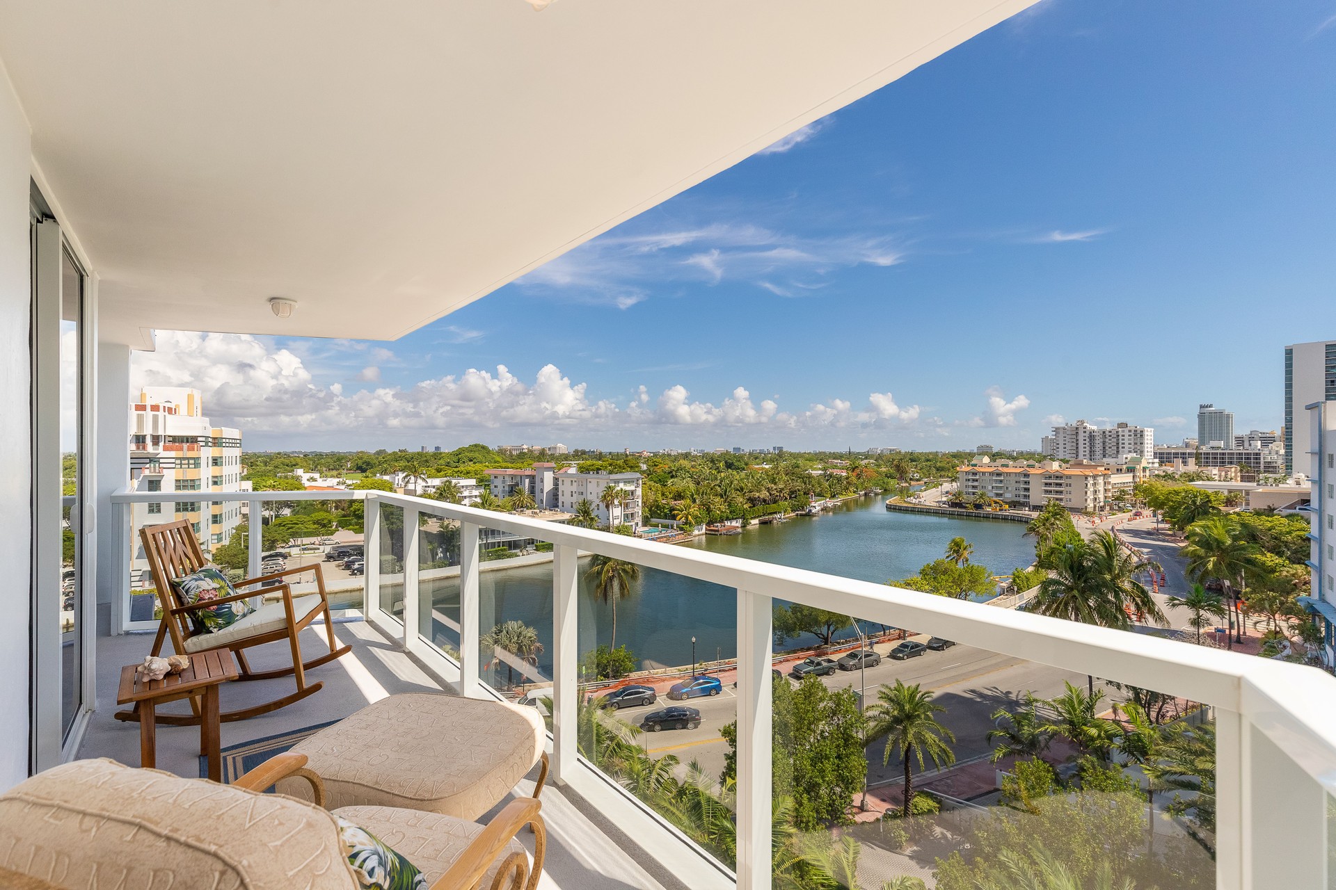 View of balcony in Mid-Beach in Miami Beach